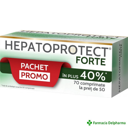 Hepatoprotect Forte x 70 compr. pachet promo, Biofarm