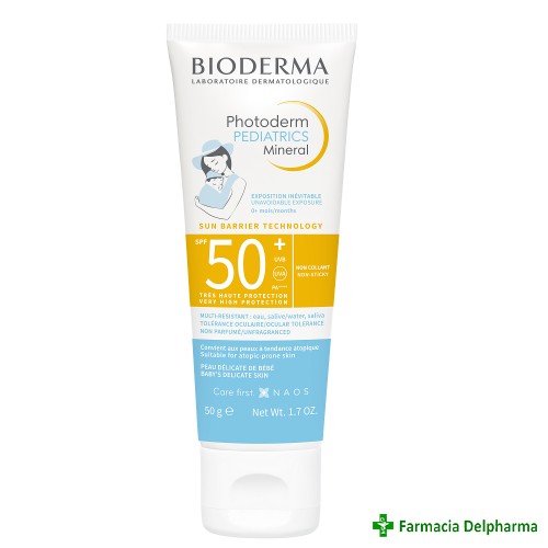 Photoderm Pediatrics Mineral crema protectie solara SPF 50+ x 50 g, Bioderma
