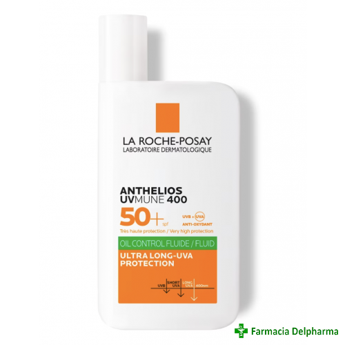 Fluid invizibil cu protectie solara SPF50+ Anthelios UV-Mune 400 Oil Control x 50 ml, La Roche-Posay