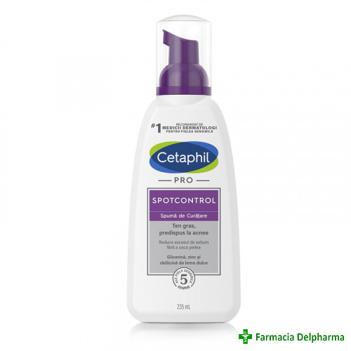 Spuma de curatare Cetaphil PRO SpotControl x 235 ml, Galderma