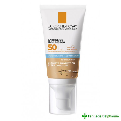 Crema hidratanta colorata cu protectie solara SPF50+ Anthelios UV-Mune 400 x 50 ml, La Roche-Posay