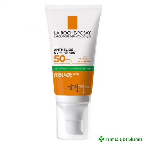 Gel-Crema cu protectie solara SPF50+ Anthelios UV-Mune 400 Oil Control x 50 ml, La Roche-Posay