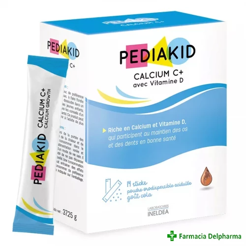 Pediakid Calcium C+ Vitamina D3 x 14 plicuri, Laboratoires Ineldea