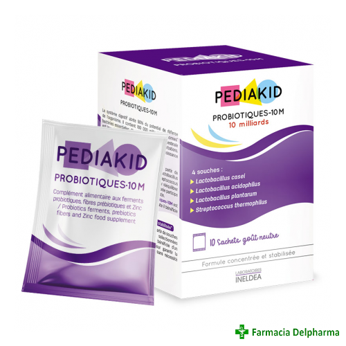 Pediakid Probiotiques 10M x 10 plicuri, Laboratoires Ineldea