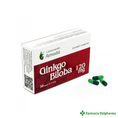 Ginkgo Biloba 120 mg x 30 caps., Remedia