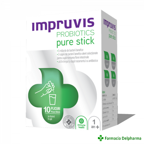 Impruvis Probiotics Pure Stick x 10 plicuri, Pharma Brands