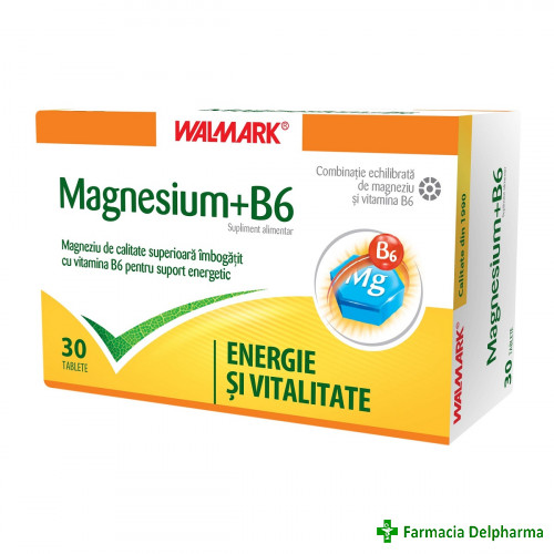 Magneziu + B6 x 30 compr., Walmark