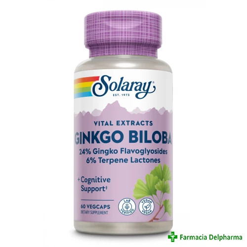 Ginkgo Biloba 60 mg Solaray x 60 caps., Secom