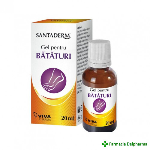 Gel pentru bataturi Santaderm x 20 ml, Viva Pharma