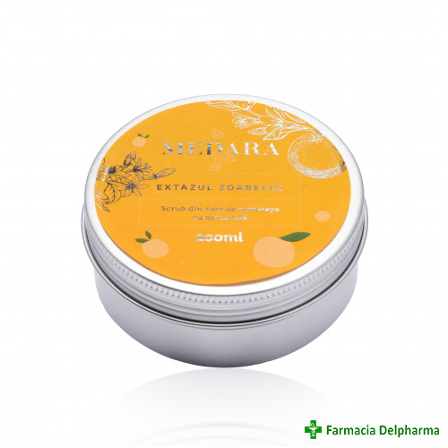 Scrub cu sare de Himalaya si portocala Extazul Soarelui Medara x 200 ml, Mebra