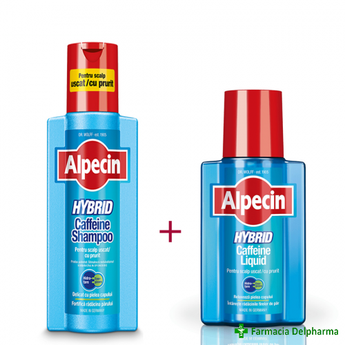 Alpecin Hybrid sampon x 250 ml + Alpecin Hybrid liquid x 200 ml pachet, Dr. Kurt Wolff