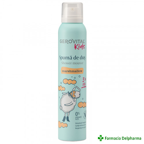 Spuma de dus Marshmallow 3 ani+ Gerovital Kids x 200 ml 3757, Farmec