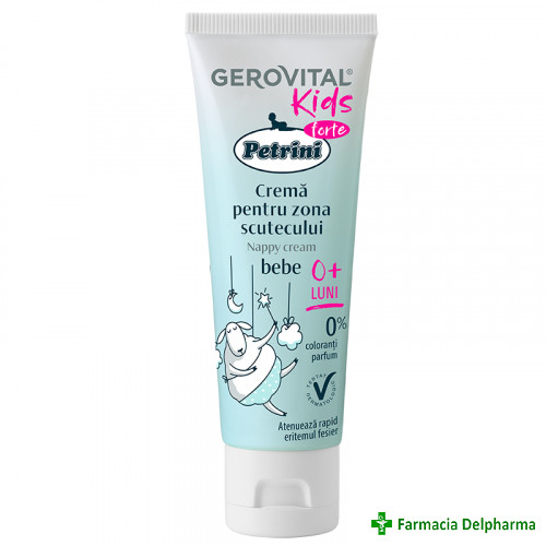 Petrini Forte crema pentru zona scutecului 0 luni+ Gerovital Kids x 50 ml 752, Farmec