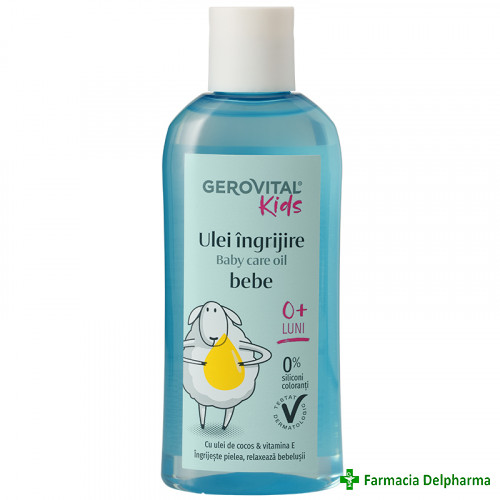 Ulei ingrijire bebe 0 luni+ Gerovital Kids x 150 ml 754, Farmec