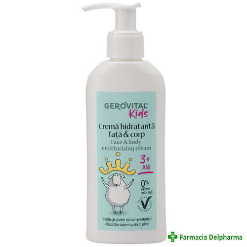 Crema hidratanta fata si corp 3 ani+ Gerovital Kids x 150 ml 755, Farmec