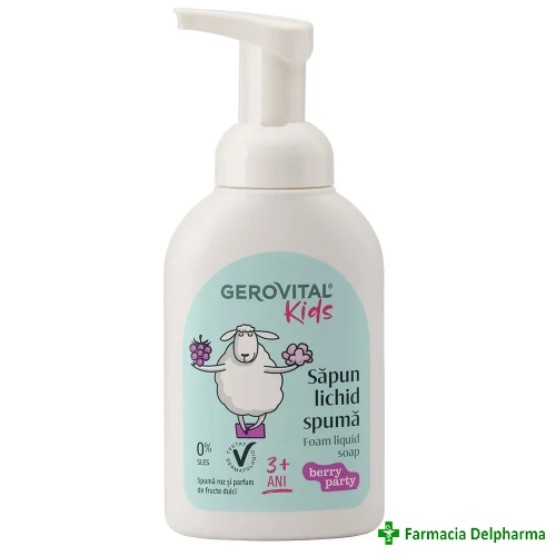 Sapun lichid spuma Berry Party 3 ani+ Gerovital Kids x 300 ml 757, Farmec