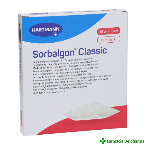 Sorbalgon Classic pansament 10 cm x 10 cm x 1 buc., Hartmann