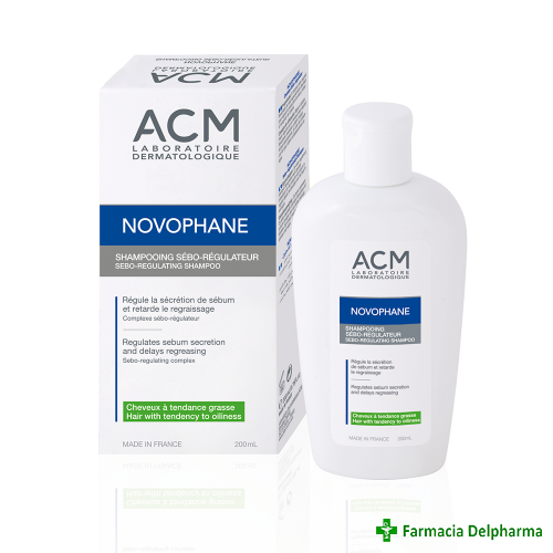 Sampon seboreglator Novophane x 200 ml, ACM