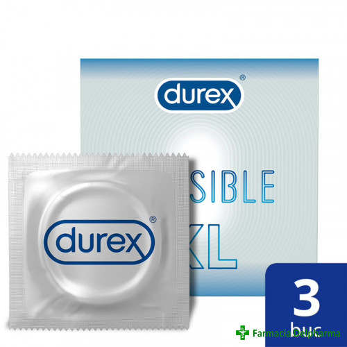 Prezervative Durex Invisible XL x 3 buc, Durex