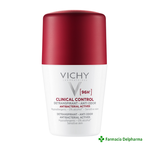 Deodorant roll-on antiperspirant 96 h Clinical Control x 50 ml, Vichy