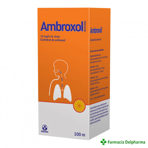 Ambroxol sirop 15 mg/5 ml x 100 ml, Biofarm