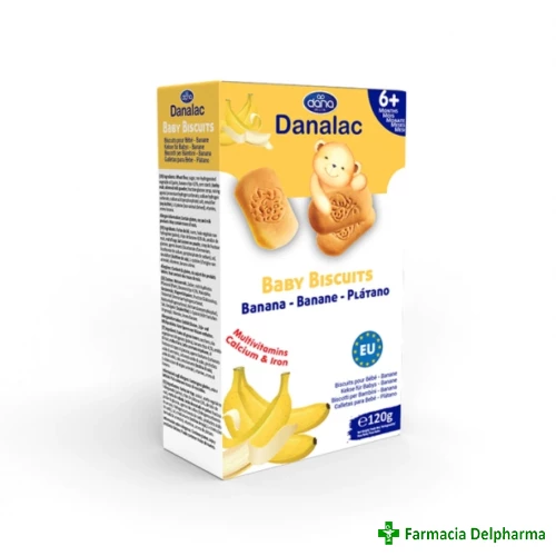 Biscuiti banana 6 luni+ x 120 g, Danalac