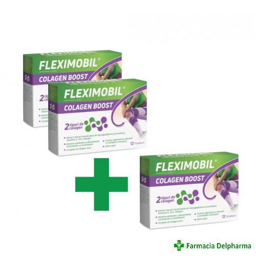 Fleximobil Colagen Boost x 10 plicuri 2+1 pachet special, Fiterman