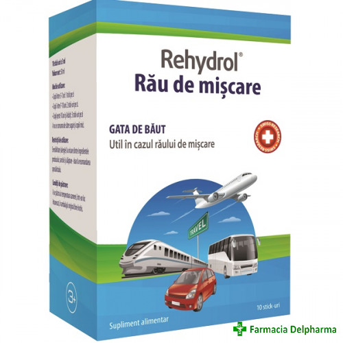 Rehydrol Rau de miscare x 10 stickuri, MBA Pharma