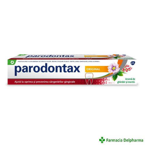 Pasta de dinti Parodontax Original ghimbir si menta x 75 ml, GSK