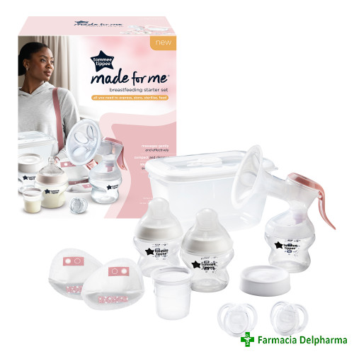 Set de pornire pentru alaptare Made for Me pompa san manuala + accesorii 0m+ TT0089-2, Tommee Tippee