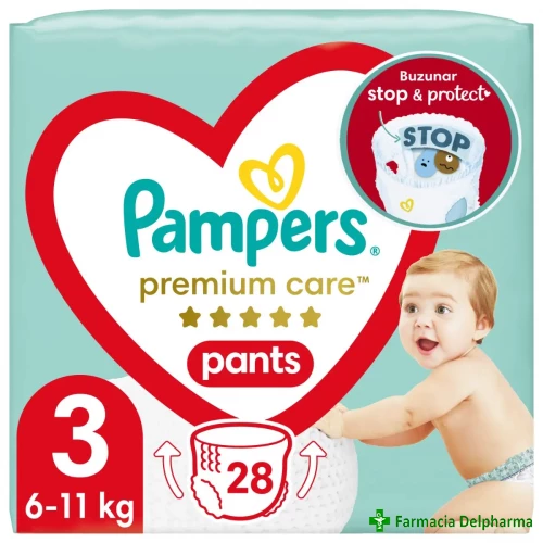 Scutece-chilotel Pampers Premium Care Pants Nr. 3 6-11 kg x 28 buc.