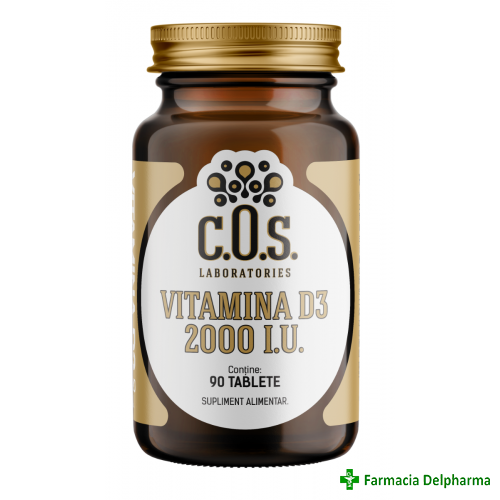 Vitamina D3 2000 UI x 90 compr., Cos Laboratories