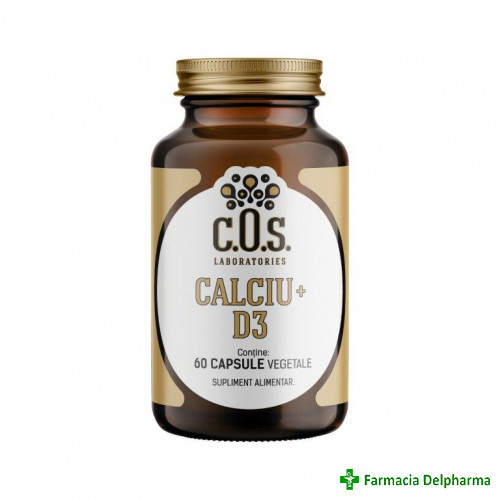 Calciu + Vitamina D3 x 60 caps. veg., COS Laboratories