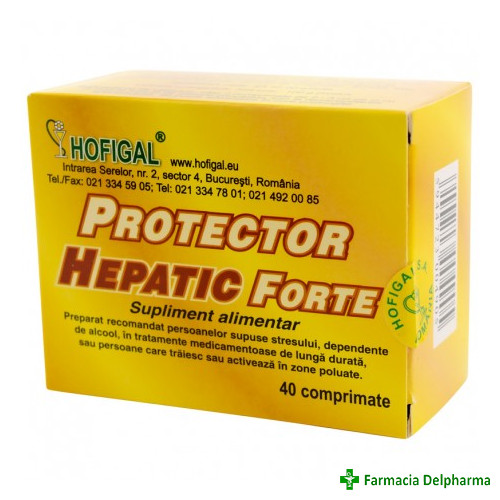 Protector Hepatic Forte x 40 compr., Hofigal