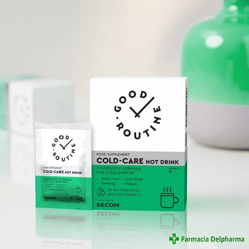 Cold Care Hot Drink Good Routine x 8 plicuri, Secom