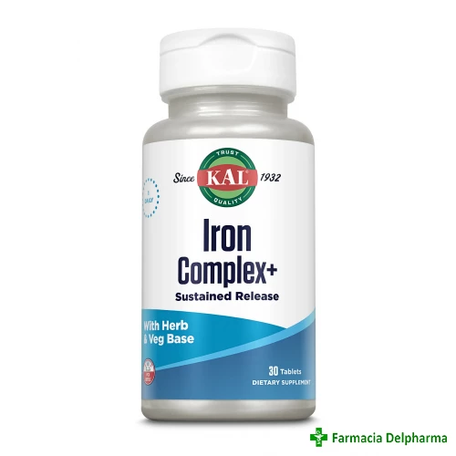 Iron complex + KAL x 30 compr., Secom