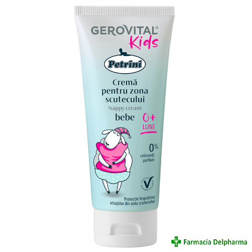 Petrini crema pentru zona scutecului 0 luni+ Gerovital Kids x 100 ml 751, Farmec