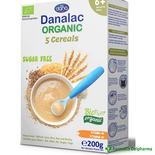 Bio Organic Cereale 5 cereale 6 luni+ x 200 g, Danalac
