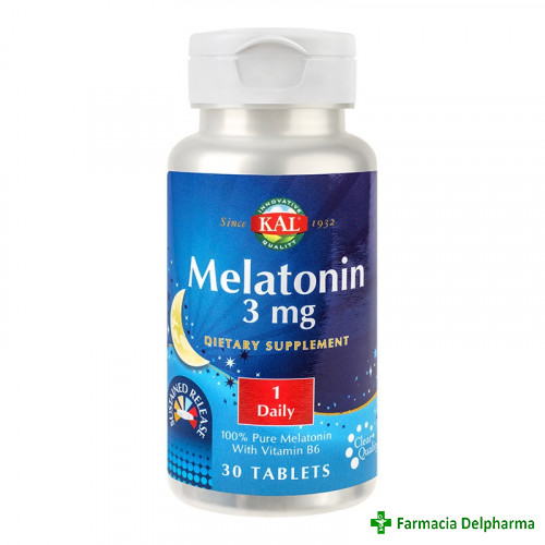 Melatonin 3 mg KAL x 30 compr., Secom
