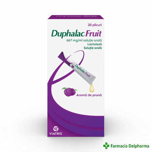 Duphalac Fruit solutie orala 667 mg/ml x 20 plicuri, Viatris