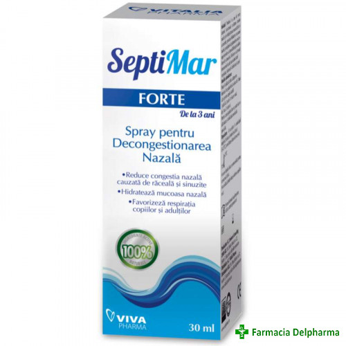 Septimar forte spray apa de mare hipertona x 30 ml