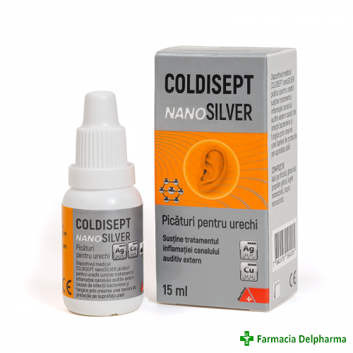 Coldisept NanoSilver picaturi auriculare x 15 ml, Alpen
