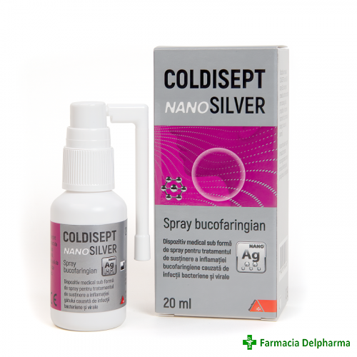 Coldisept NanoSilver spray pentru gat x 20 ml, Alpen