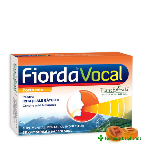 Fiorda Vocal aroma portocale x 30 compr., PlantExtrakt