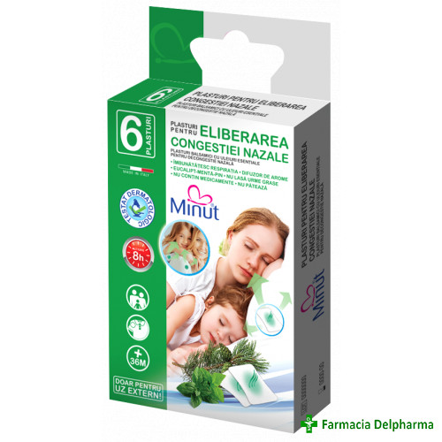 Plasturi pt eliberarea congestiei nazale x 6 buc