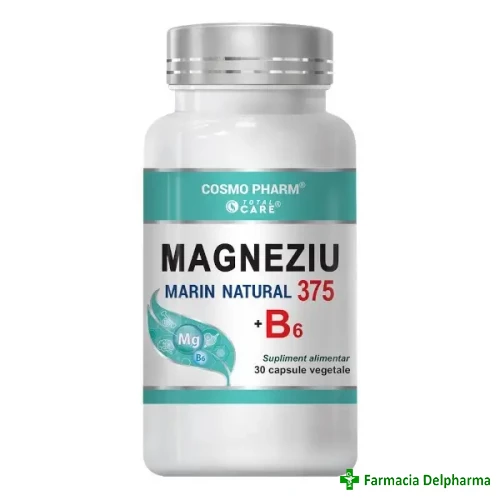 Magneziu Marin 375 mg + B6 Total Care x 30 caps., Cosmopharm
