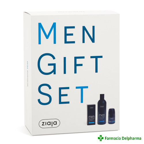 Set Gel de dus x 300 ml + Crema hidratanta x 50 ml + Roll-on antiperspirant x 60 ml (Ziaja - Men) Gift Set, Ziaja