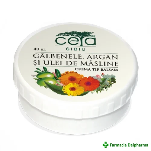 Crema tip balsam cu Galbenele + Argan + Ulei de Masline x 20 g, Ceta