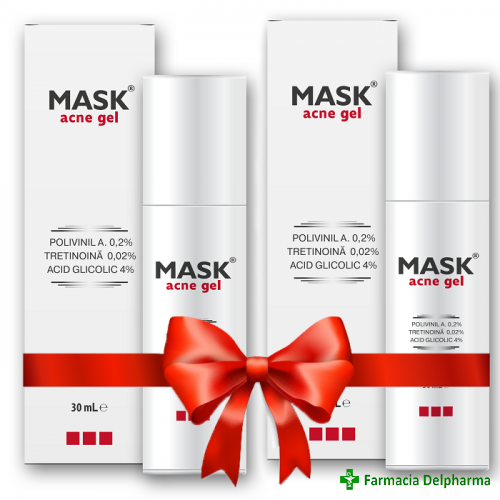 Mask Acne gel pachet 2 x 30 ml, Meditrina