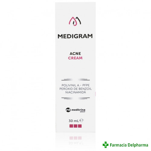 Medigram crema antiacneica x 30 ml, Meditrina
